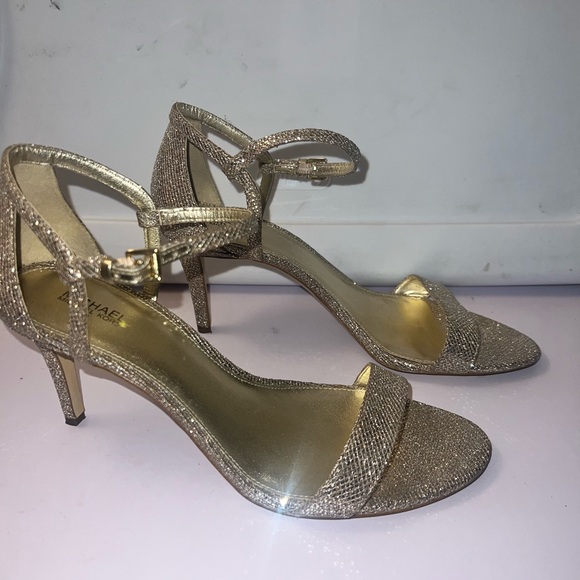 KORS Gold Sparkle Heels - Picture 9 of 10